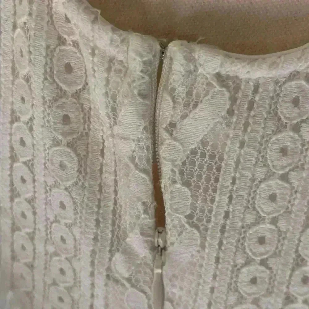 Aqua Beautiful White A-Line Mini Dress - Picture 8 of 9